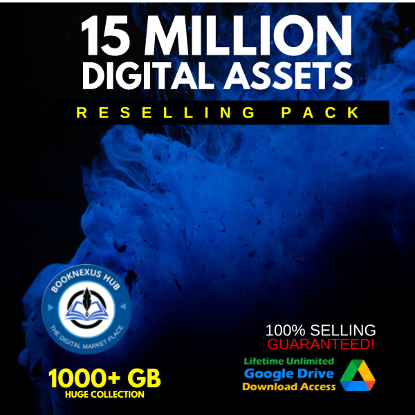 15 Million+ Digital Assets Resell Mega Bundle – Includes Graphic Design Packs, PLR eBooks, Stock Images, Fonts, Video Assets, Software, and More (14-in-1 Collection)