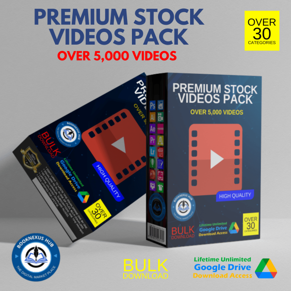 Preview of 5000+ Stock Video Footage Bundle including royalty-free HD and 4K clips, cinematic shots, and VFX videos for video editors and content creators.