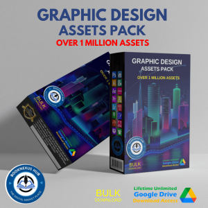 Preview of 608K Graphic Design Bundle featuring t-shirt designs, Lightroom presets, Photoshop and Illustrator templates, logos, vectors, and more creative assets